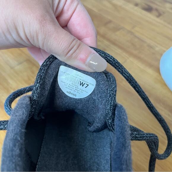 Allbirds Runner Up Mizzles Charcoal Gray Lace Up High Top Athletic Shoes Size 7 - Picture 4 of 7